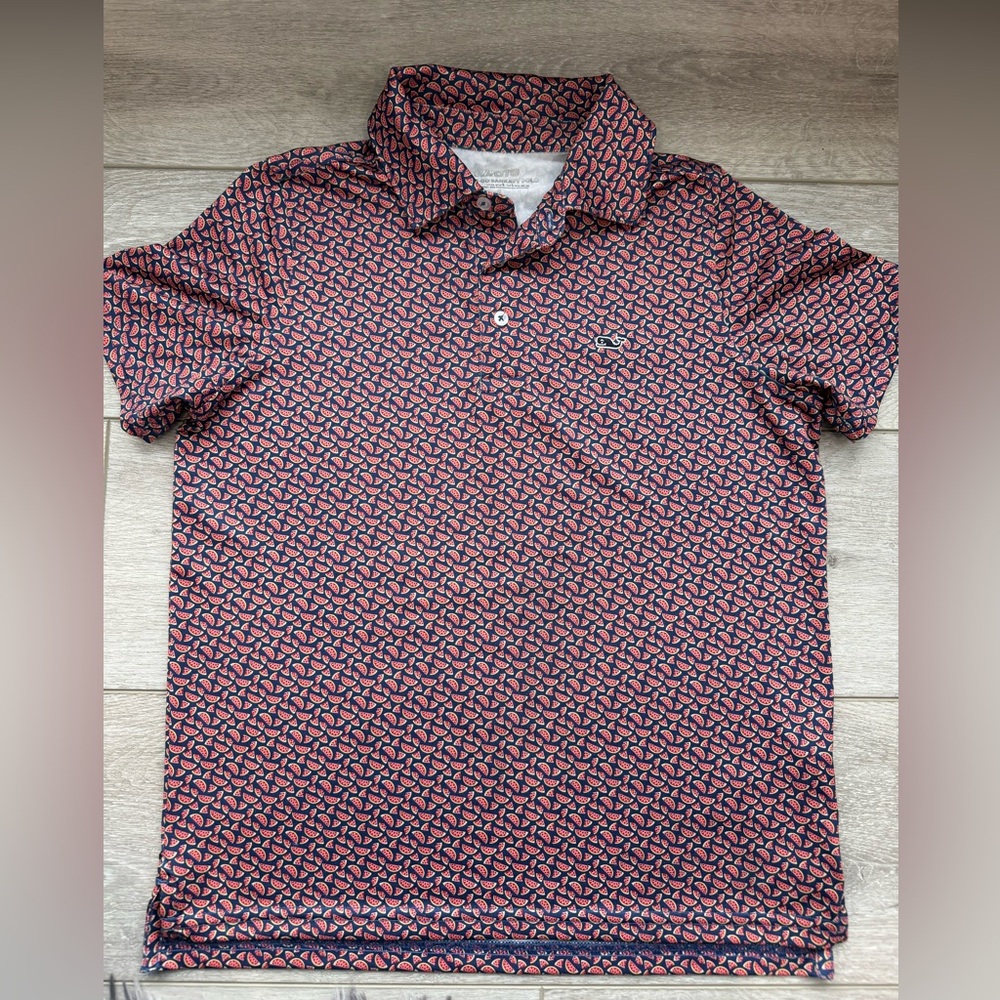 Vineyard Vines Watermelon Patterned Polo Shirt